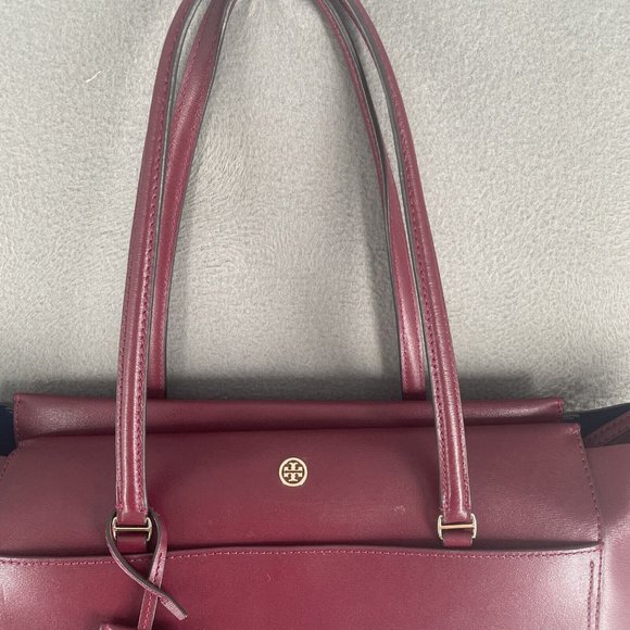 Tory Burch Women's Parker Tote Bag Imperial Garnet/Midnight Swim 37169 639 - Picture 6 of 15